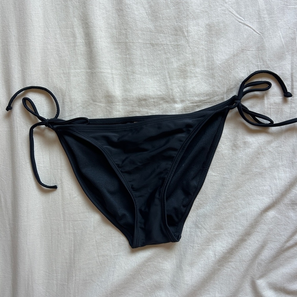 Xhilaration Black Tie-Side Bikini Bottom